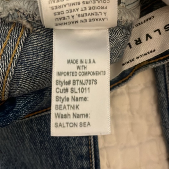 NWT SLVRLAKE denim high rise size 27 Beatnik style Salton Sea color - Picture 10 of 10